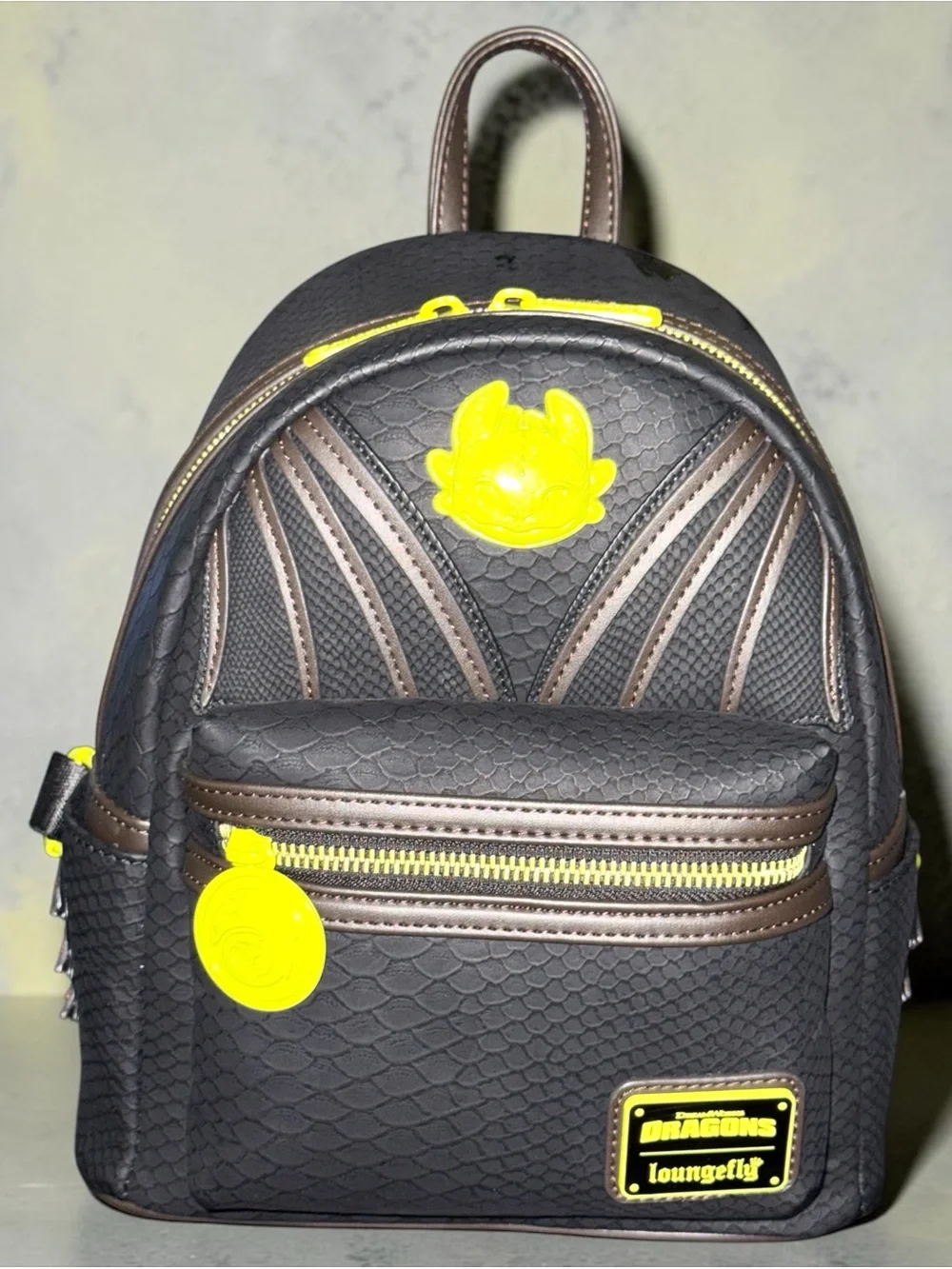 Loungefly Toothless Dream Works How to Train Your Dragon Neon Mini Backpack